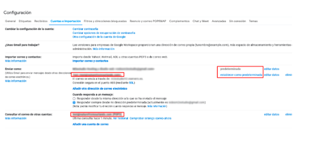 Cuenta predeterminada gmail