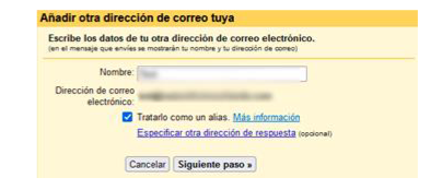 Añadir correo en gmail